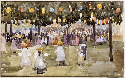 Central Park, New York City, 4 juli av Maurice Brazil Prendergast