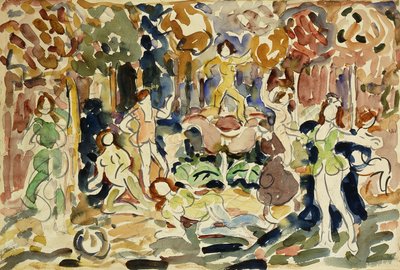 Dansande figurer, c.1910-13 av Maurice Brazil Prendergast