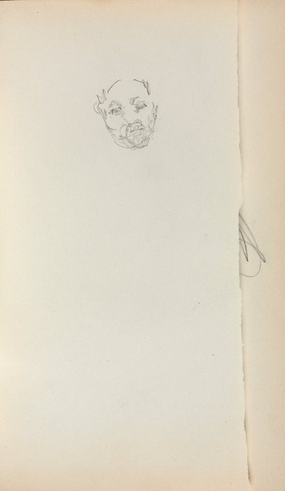 Italiensk skissbok: Head of a Man sida 221, 1898-1899. av Maurice Brazil Prendergast