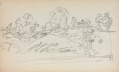Italiensk skissbok: Landskap sida 202, 1898-1899. av Maurice Brazil Prendergast