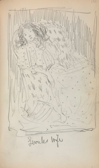 Italiensk skissbok: Levuks fru sida 170, 1898-1899. av Maurice Brazil Prendergast