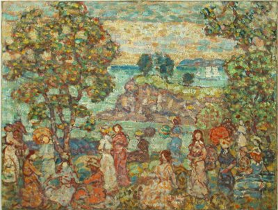 Landskap (strandscen) av Maurice Brazil Prendergast
