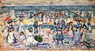 Lågvatten, Revere Beach, ca 1910-11 av Maurice Brazil Prendergast