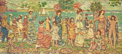 Promenade, c.1914-15 av Maurice Brazil Prendergast