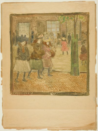 Gatuscene av Maurice Brazil Prendergast