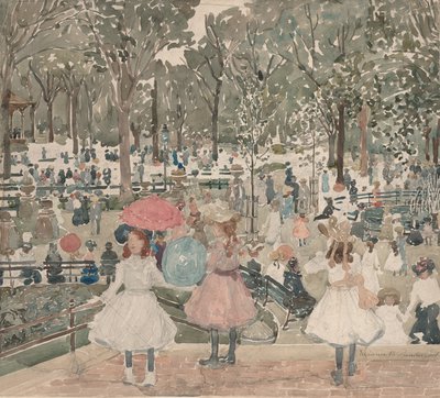 The Mall, Central Park, 19001903. av Maurice Brazil Prendergast