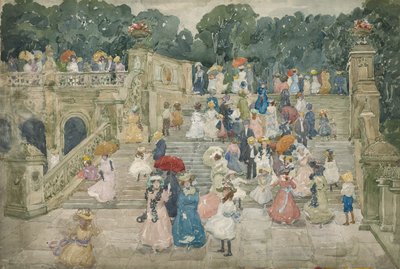 The Terrace Bridge, Central Park, 1901 av Maurice Brazil Prendergast
