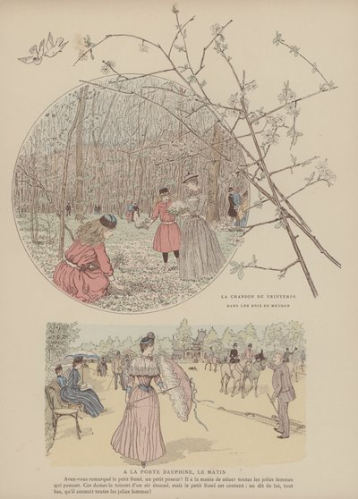 Illustration för Paris Brillant (färg litho) av Maurice Charles Mathieu Bonvoisin