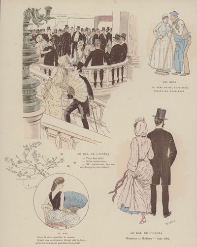 Illustration för Paris Brillant (färg litho) av Maurice Charles Mathieu Bonvoisin