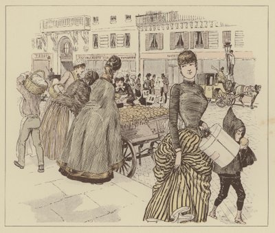 Illustration för Paris Brillant (färg litho) av Maurice Charles Mathieu Bonvoisin