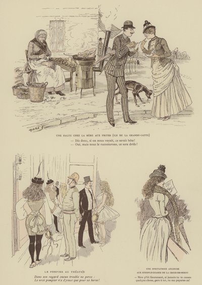 Illustration för Paris Brillant (färg litho) av Maurice Charles Mathieu Bonvoisin