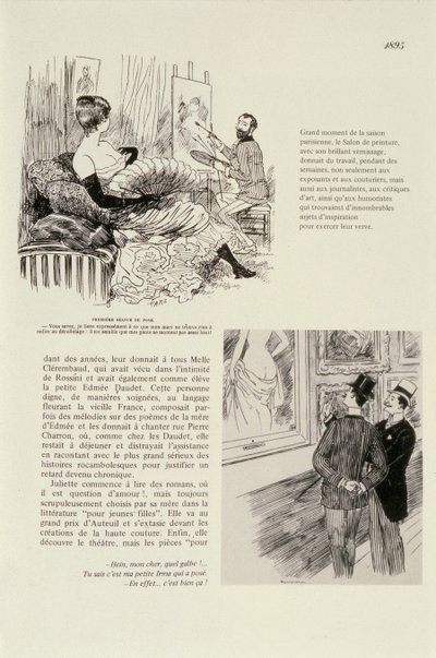 Första sittande för ett porträtt, 1895 av Maurice Charles Mathieu Bonvoisin