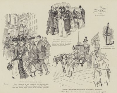 Illustration för London Life by Mars av Maurice Charles Mathieu Bonvoisin