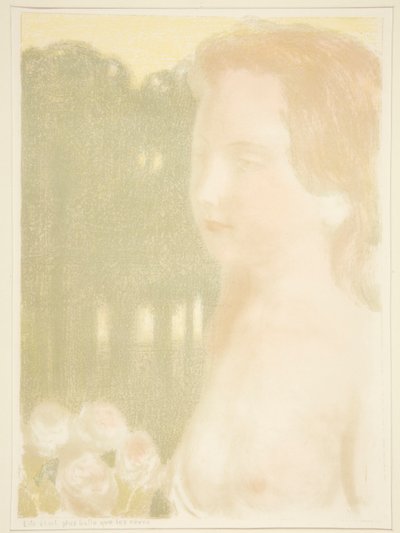 Elle etait plus belle que les reves (Hon var vackrare än drömmar) från Love: Twelve Lithographs in Color av Maurice Denis
