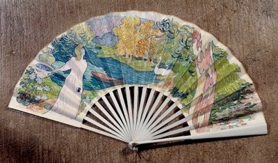 Förlovningsfläkt, dekorerad av Maurice Denis (1870-1943) 1891 av Maurice Denis