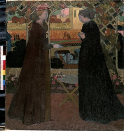 Besöket. Målning av Maurice Denis (1870-1943) av Maurice Denis