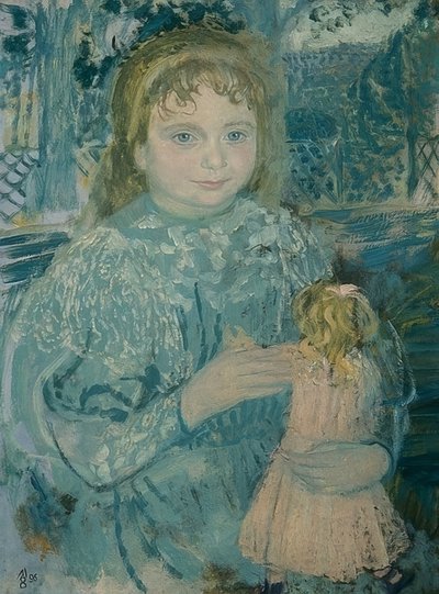 Flicka med en docka (porträtt av Thérèse Watillaux). 1896 av Maurice Denis