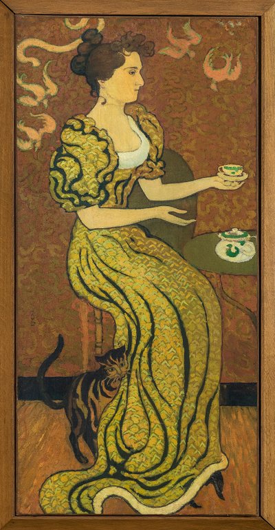 Porträtt av Madame Ranson vid katten cirka 1892 (olja på duk) av Maurice Denis