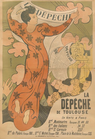 Affisch för tidningen La Dépêche de Toulouse, 1892. av Maurice Denis