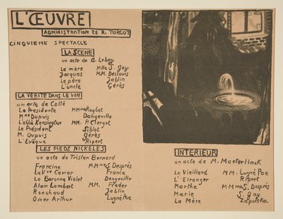 Program för teatern L av Maurice Denis