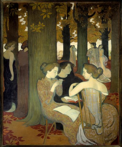 Muserna eller i parken av Maurice Denis