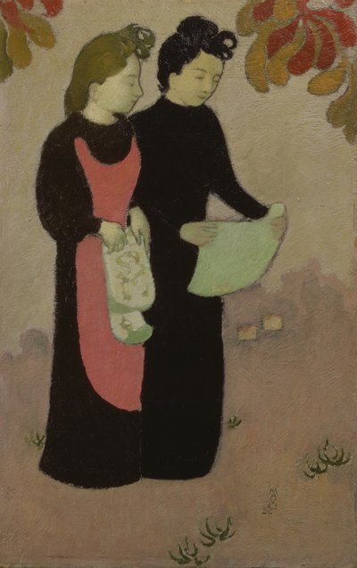 De två systrarna, 1892 (panel) av Maurice Denis