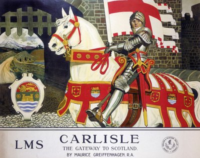 "Carlisle: The Gateway to Scotland", LMS-affisch av Maurice Greiffenhagen