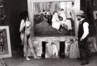Henri de Toulouse-Lautrec i sin ateljé av Maurice Guibert