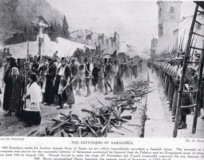 The Defenders of Saragossa, illustration från 