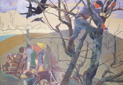 The Wood Gatherers (olja på duk) av Maurice Langaskens