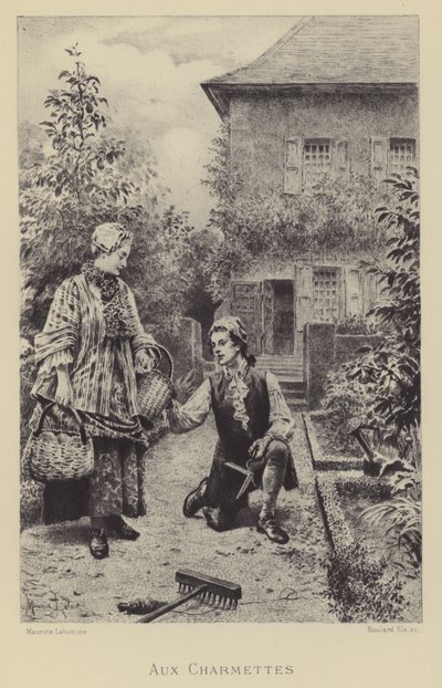 På Les Charmettes (gravyr) av Maurice Leloir