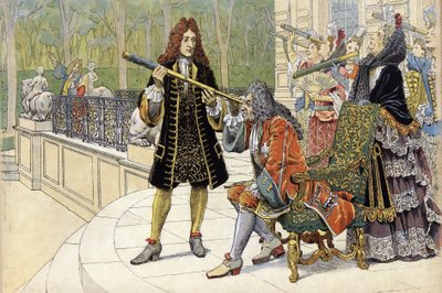 Hjälp av Jacques Cassini dit Cassini II (1677-1756) Louis XIV dit le King Soleil (Kung Soleil eller Ludvig den Store av Maurice Leloir