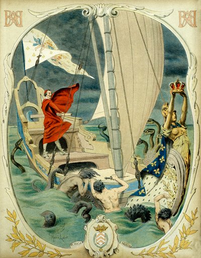 Frankrikes historia: Allegorisk representation av kardinal Richelieu (Armand Jean du Plessis av Maurice Leloir