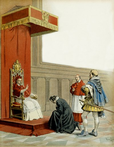 Frankrikes historia: Presentation av Abbe Armand de Cardinal de Richelieu (Armand Jean du Plessis av Maurice Leloir