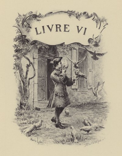 Illustration till bok VI av Jean-Jacques Rousseaus bekännelser (gravyr) av Maurice Leloir
