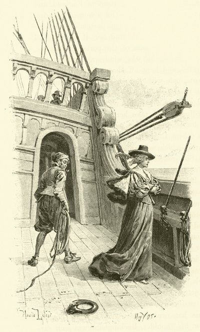 Illustration för De tre musketörerna (gravyr) av Maurice Leloir