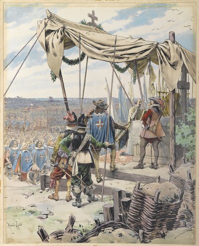 Richelieu före slaget, ca. 1900. av Maurice Leloir