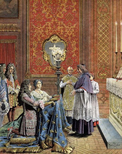 Ludvig XIV:s hemliga äktenskap, känd som Solkungen (Kung Sun eller Ludvig den Store av Maurice Leloir