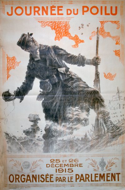 Håriga dagen 25 och 26 december 1915, fransk affisch från första världskriget, 1915 av Maurice Neumont