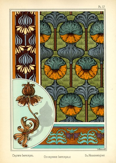 The Crown Imperial (färg litho) av Maurice Pillard Verneuil