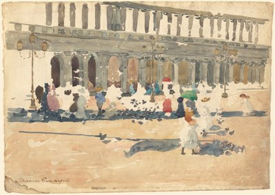 Caffè Florian i Venedig av Maurice Prendergast