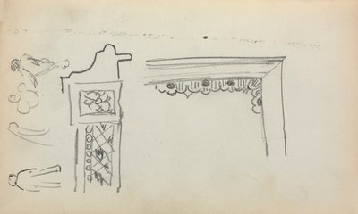 Italiensk skissbok: Arkitektoniska detaljer och figurer (sidan 199) av Maurice Prendergast
