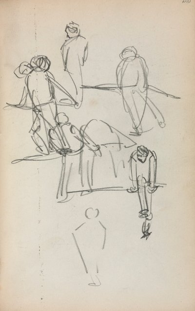 Italiensk skissbok: Figurer (sidan 200) av Maurice Prendergast