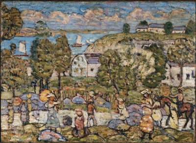 Landskap nära Nahant av Maurice Prendergast