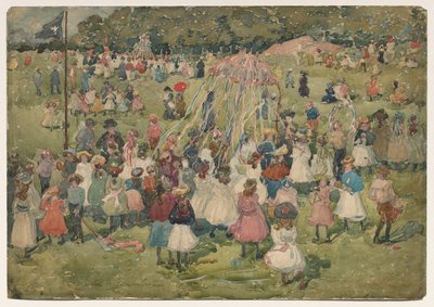 första maj, Central Park av Maurice Brazil Prendergast