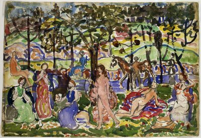 Parkscen av Maurice Prendergast