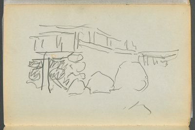 Skissbok - The Granite Shore Hotel, Rockport, sidan 178: Staket av Maurice Prendergast
