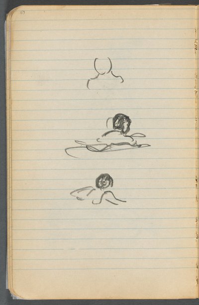 Skissbok, sidan 069: Figurer av Maurice Prendergast