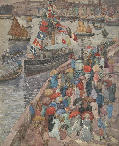 Kajen, Venedig (framsida); Venetia Marina (baksida) av Maurice Prendergast
