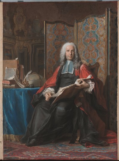 Porträtt av Gabriel Bernard de Rieux av Maurice Quentin de La Tour
